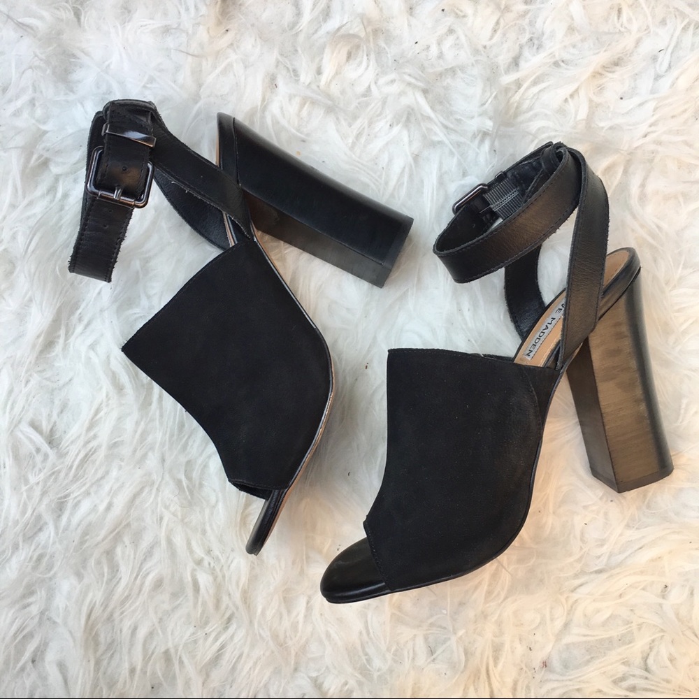 Steve Madden Black Mule Heels